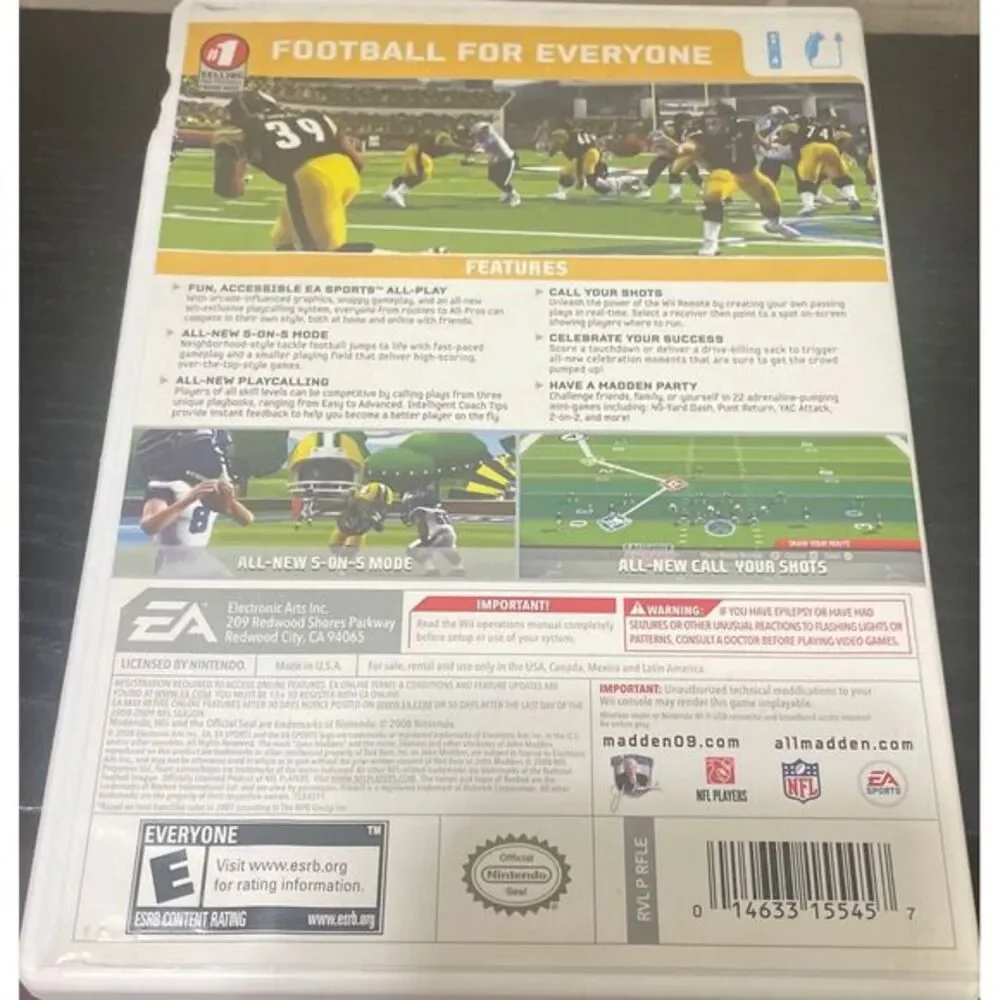 Madden 09 Nintendo Wii‎ All Play